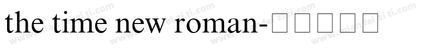 the time new roman字体转换